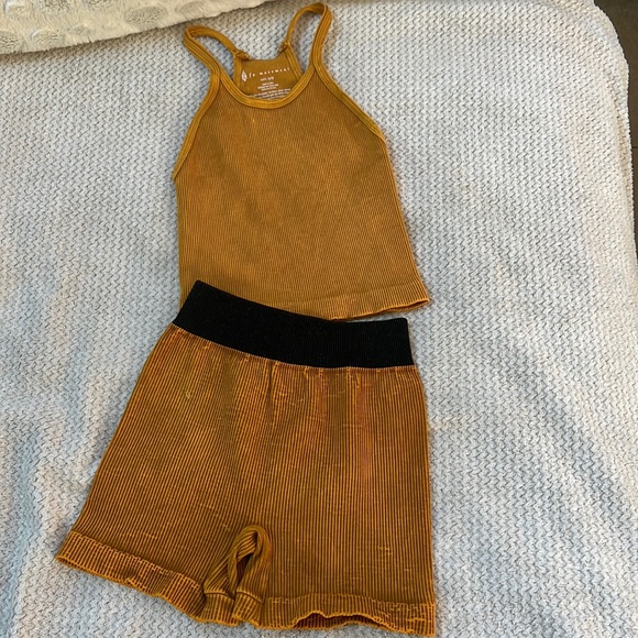 MANY COLOR SETS IN STOCK 🌺free people G/K short set or prajna happines s… - Picture 4 of 16